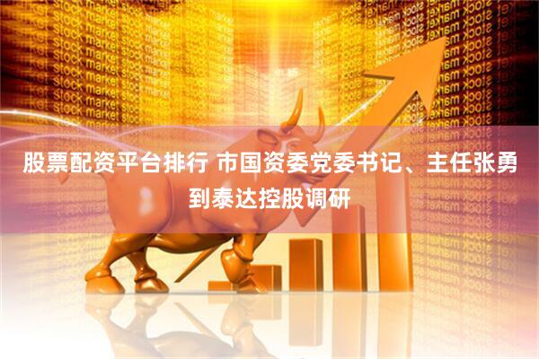 股票配资平台排行 市国资委党委书记、主任张勇到泰达控股调研